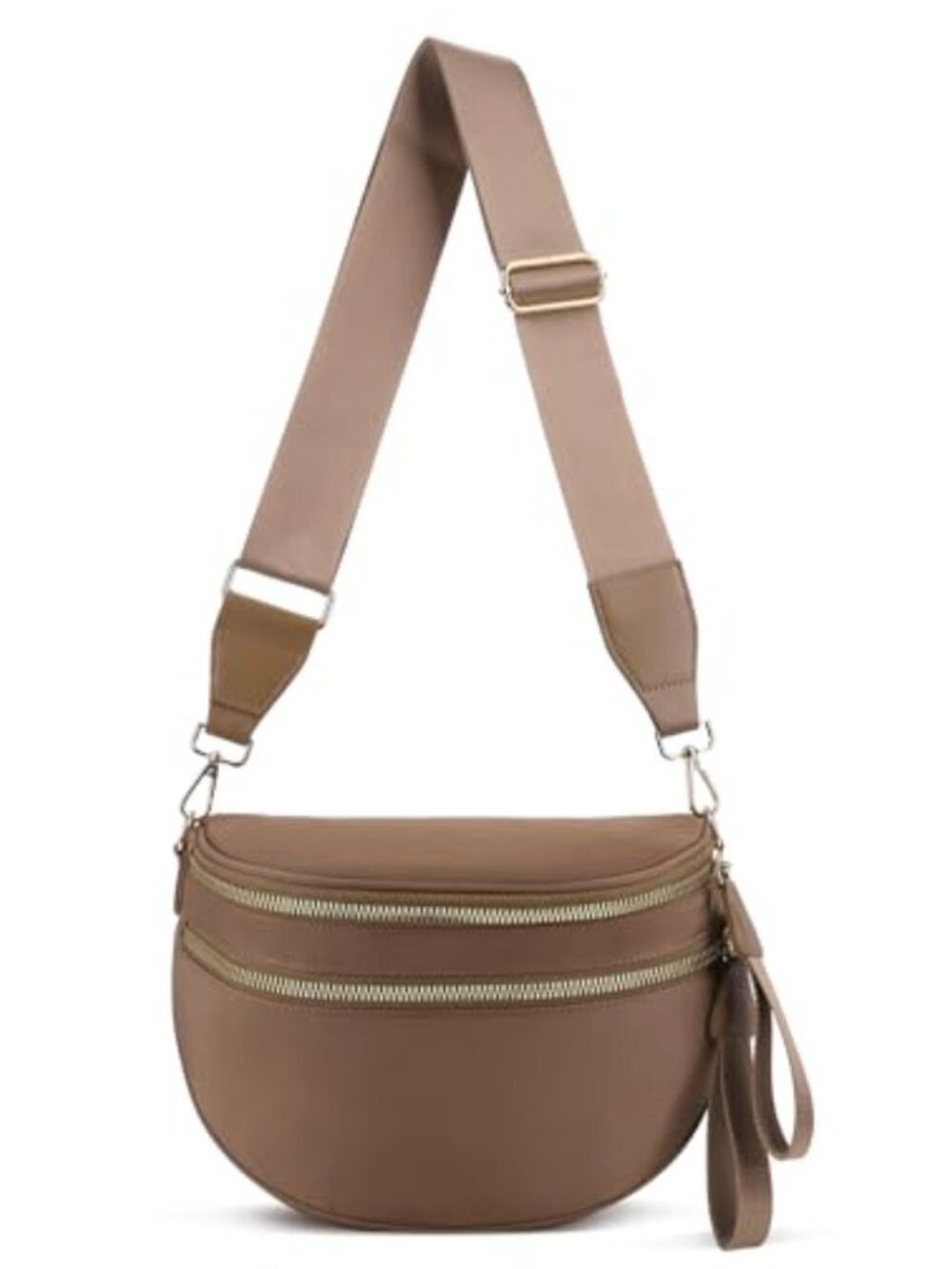 Checkered Nylon Crossbody Messenger Bag with Adjustable Strap, Women's Out